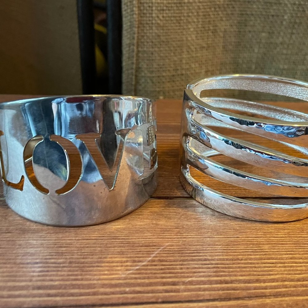 Set of 2 Silver Cuffs
